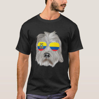 Camiseta Bandera ecuatoriana Dandie Dinmont Terrier Dog Ecu