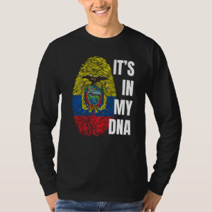 Camiseta Bandera Ecuatoriana Dna Fingerprint Ecuador