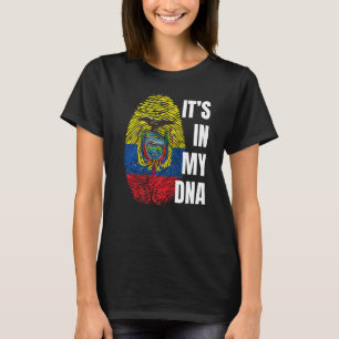 Camiseta Bandera Ecuatoriana Dna Fingerprint Ecuador