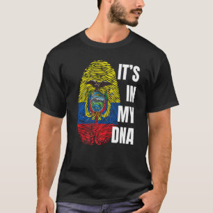 Camiseta Bandera Ecuatoriana Dna Fingerprint Ecuador