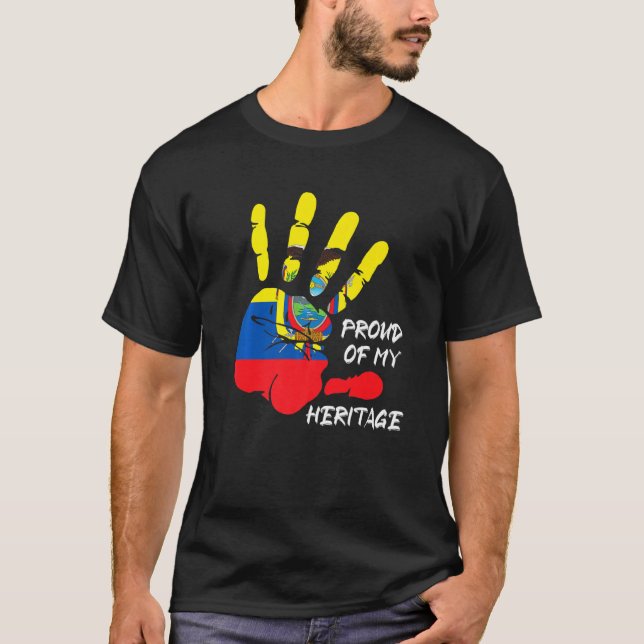 Camiseta Bandera Ecuatoriana Huella de Dedo Ecuador (Anverso)