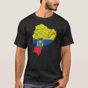 Camiseta Bandera Ecuatoriana Mapa Silueta Ecuador Viajes Su