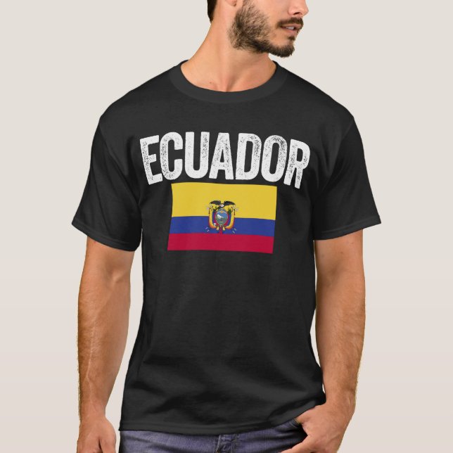 Camiseta Bandera ecuatoriana orgullosa Ecuador patriótico e (Anverso)