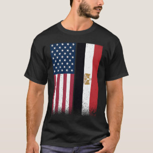 Camiseta Bandera egipcia Banderas de EE. UU. y Egipto Orgu