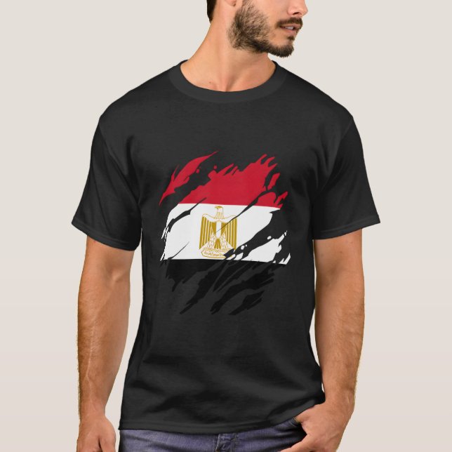 Camiseta Bandera egipcia Egipto (Anverso)