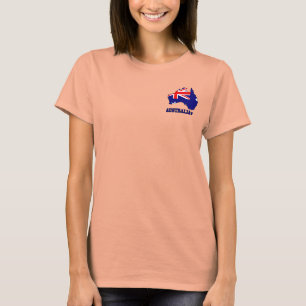 Camiseta Bandera en el mapa de Australia