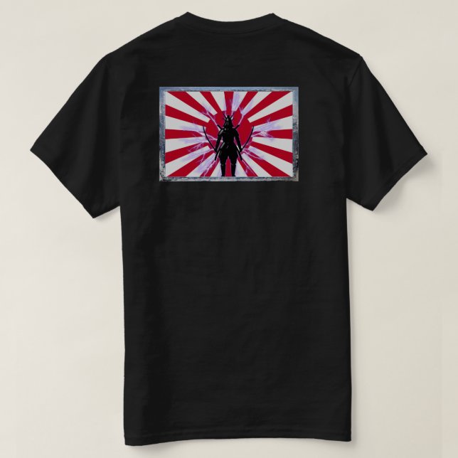 Camiseta Bandera enmarcada japonesa y creciente guerrero de (Reverso del diseño)