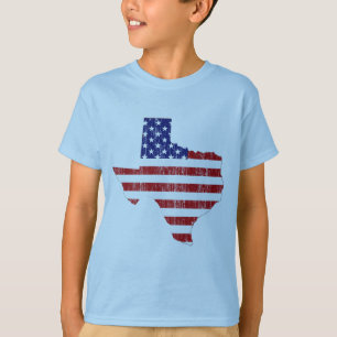 CAMISETA BANDERA ENVEJECIDA TEJAS DE LOS E.E.U.U.