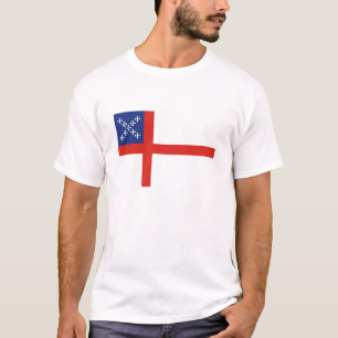 Camiseta bandera episcopal iglesia religión cruza dios