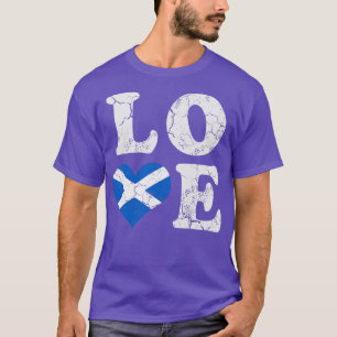 Camiseta Bandera escocesa ama el patrimonio de la familia e