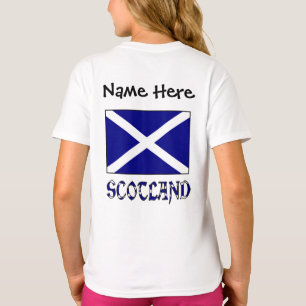 Camiseta Bandera escocesa con tu nombre