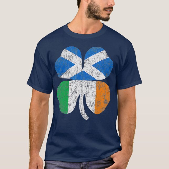 Camiseta Bandera escocesa irlandesa Escocia St Patricks (Anverso)