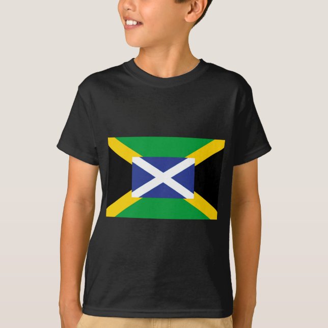 Camiseta Bandera escocesa jamaicana - Jamaica - Escocia (Anverso)