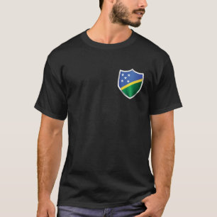 Camiseta Bandera Escudo de plata de las Islas Salomón