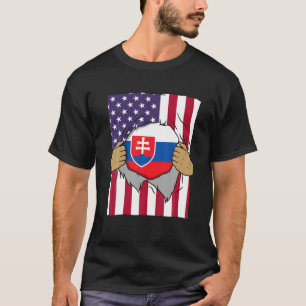 Camiseta Bandera eslovaca dentro de mí orgullo de casa nort