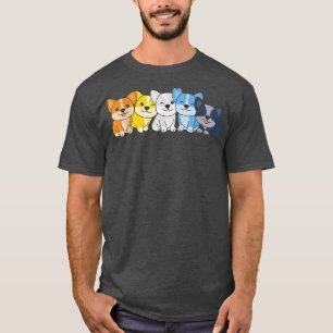 Camiseta Bandera Espacial Orgullo Lgbtq Perros Aroace Corgi