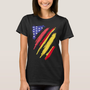Camiseta Bandera española americana patriota corazón crecid
