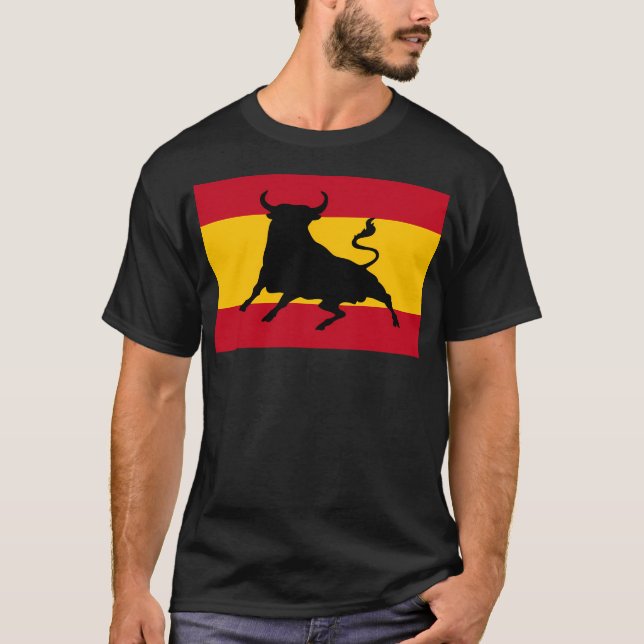 Camiseta Bandera española con toro (Anverso)