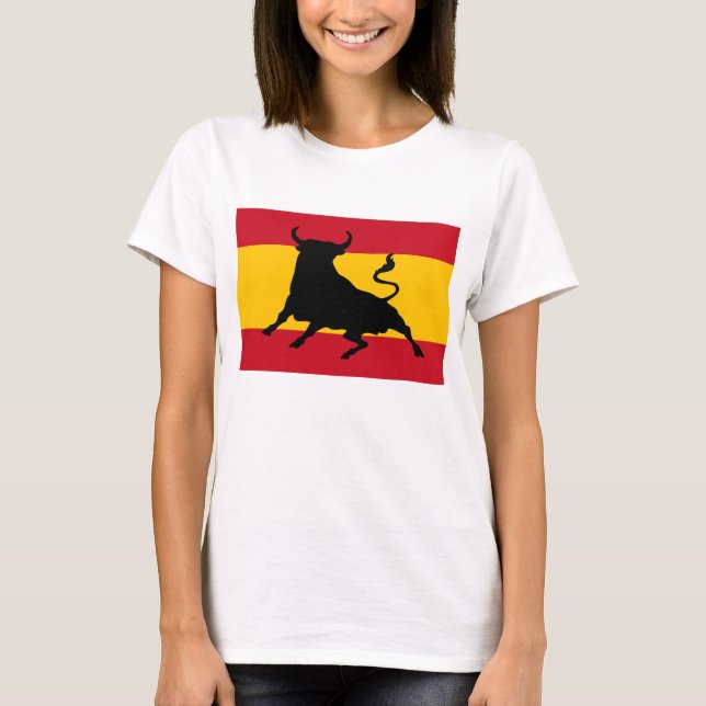 Camiseta Bandera española con toro (Anverso)
