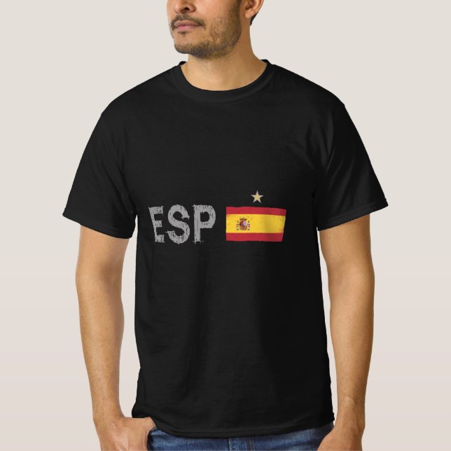 Camiseta Bandera española de hincha de fútbol de España (Anverso)