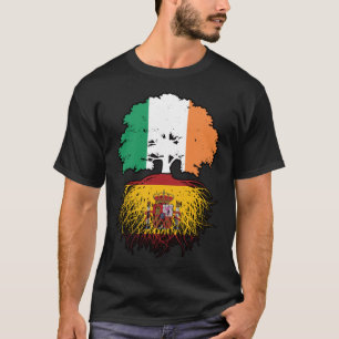 Camiseta Bandera española de raíces de árboles de Irlanda i