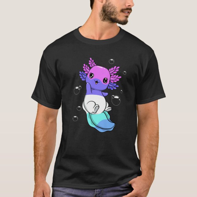 Camiseta Bandera espectrasexual Axolotl Pile Kawaii Spectra (Anverso)