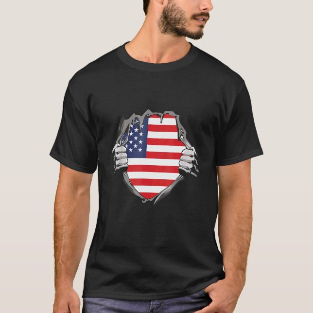 Camiseta bandera estadounidense (Anverso)