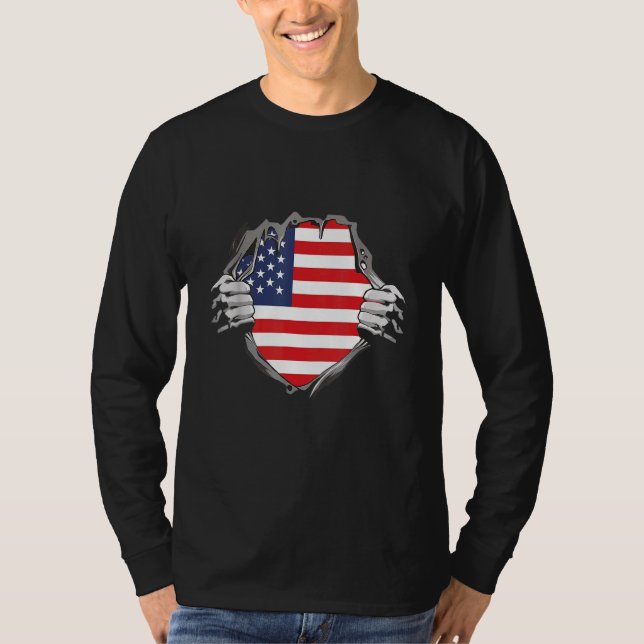 Camiseta bandera estadounidense (Anverso)