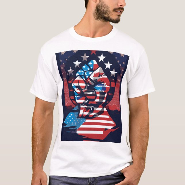 Camiseta Bandera estadounidense (Anverso)
