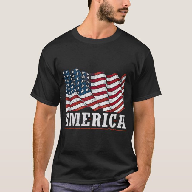 Camiseta Bandera estadounidense (Anverso)