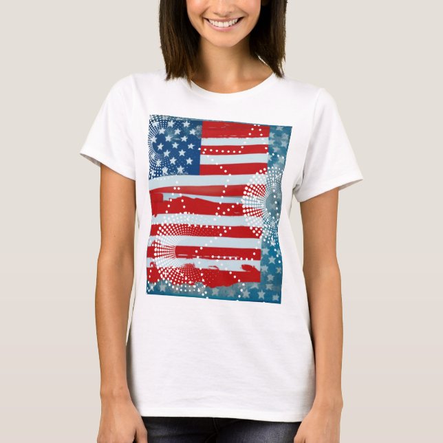 Camiseta Bandera estadounidense (Anverso)