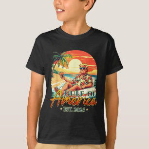 Camiseta Bandera Estadounidense 2025 Del Golfo Retro De Est