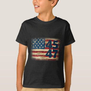 Camiseta Bandera estadounidense 45 47 Donald Trump 2025