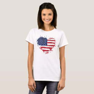 Camiseta Bandera estadounidense, 4 de julio, bandera estado