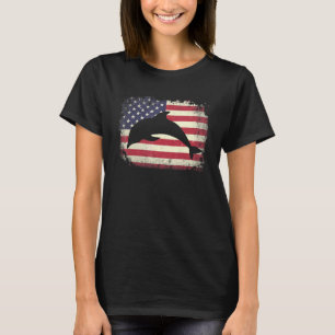 Camiseta Bandera Estadounidense 4 De Julio Delfín Dad Mom D
