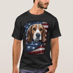 Camiseta Bandera Estadounidense 4 De Julio Ee.Uu. Perro Bea