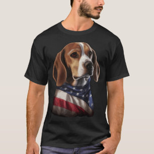 Camiseta Bandera Estadounidense 4 De Julio Ee.Uu. Perro Bea