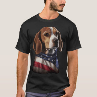 Camiseta Bandera Estadounidense 4 De Julio Ee.Uu. Perro Bea