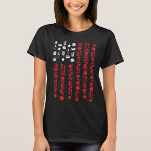Camiseta bandera estadounidense 4 de julio fuegos artificia