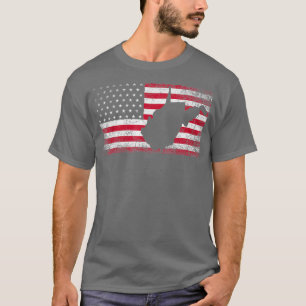 Camiseta Bandera estadounidense 4 de julio Hombres WV de Vi