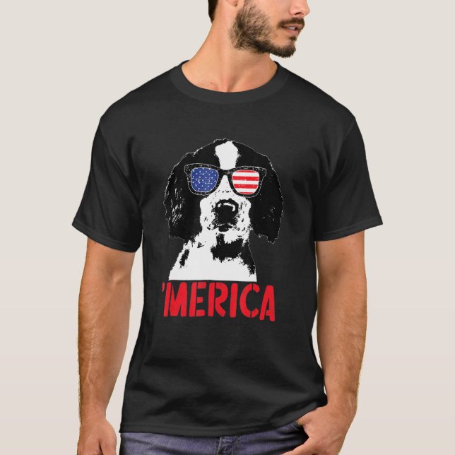 Camiseta Bandera Estadounidense 4 De Julio Merica Englisth  (Anverso)