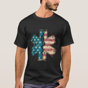 Camiseta Bandera Estadounidense 4 De Julio Patriot Emt Para