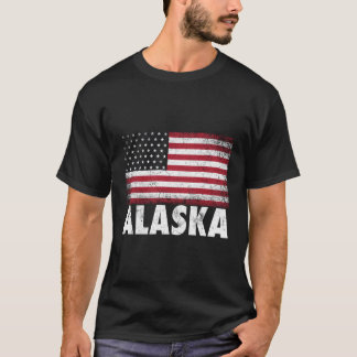 Camiseta Bandera Estadounidense 4 De Julio Patriótico Alask