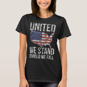 Camiseta Bandera Estadounidense 4 De Julio Unidos Nos Divid