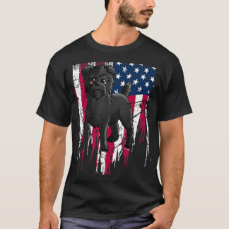 Camiseta Bandera estadounidense Affenpinscher