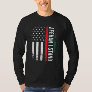 Camiseta Bandera Estadounidense Afganistán Apoyo Idea Afgan