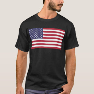 Camiseta Bandera estadounidense (agregue palabras si desea)