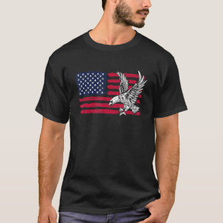 Camiseta Bandera Estadounidense Águila 4 De Julio Día De La