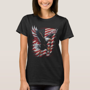 Camiseta Bandera estadounidense Águila Baldosa Águila Patri
