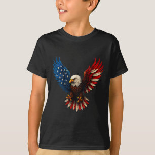 Camiseta Bandera Estadounidense Águila Baldosa Águila Patri